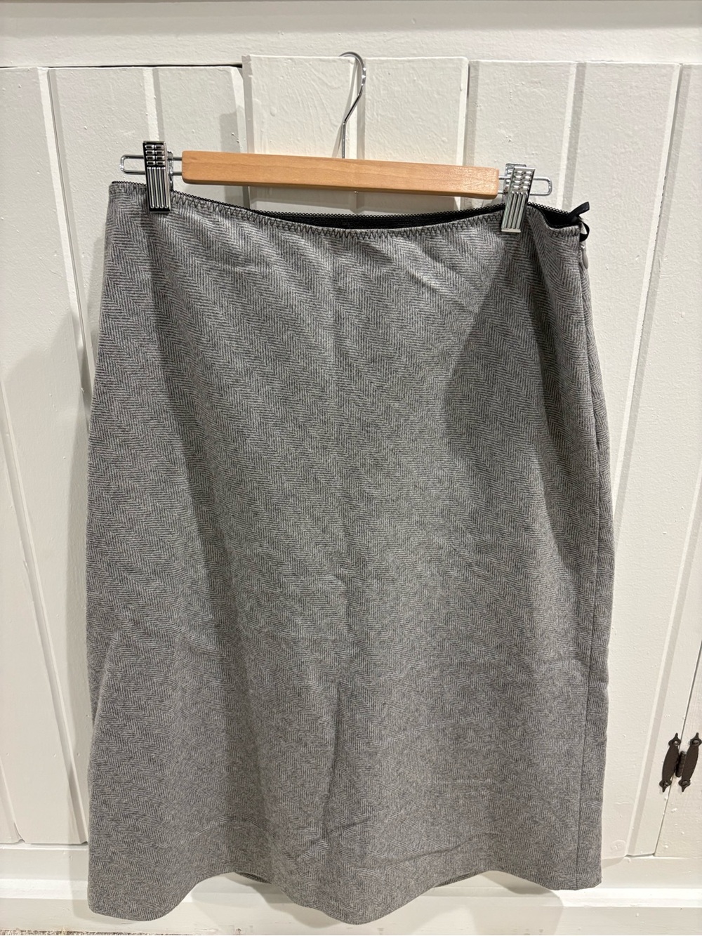 GAP Women's Heather Gray Midi A-Line Skirt